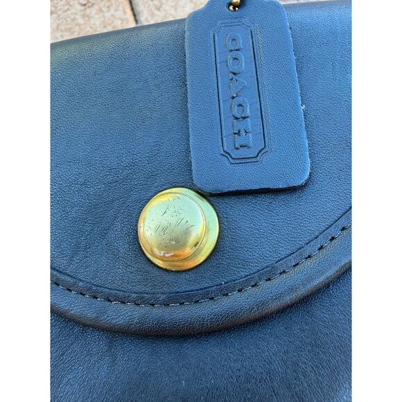 Vintage COACH NAVY MINI TURN LOCK Crossbody CONVERTIBLE Belt Bag 9826 USA Nice - Picture 3 of 14